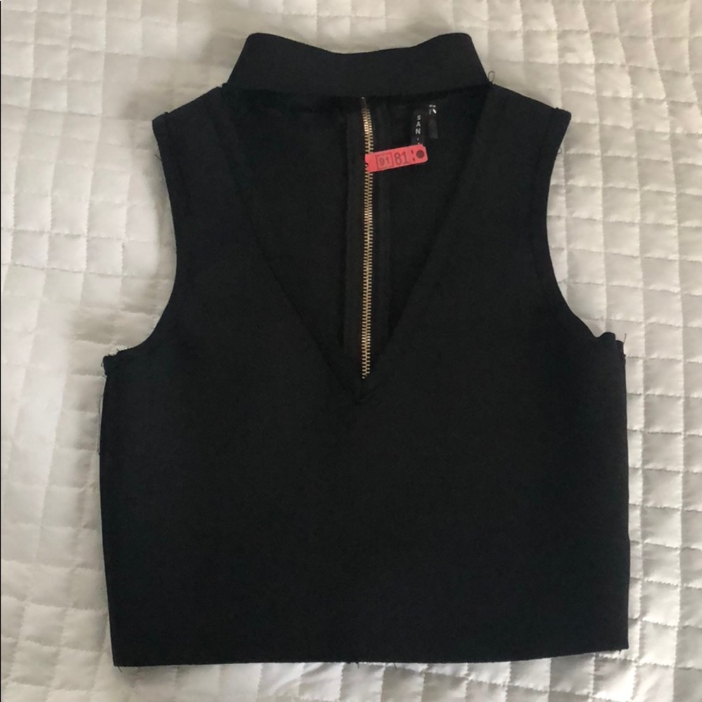Deep V Cropped Top